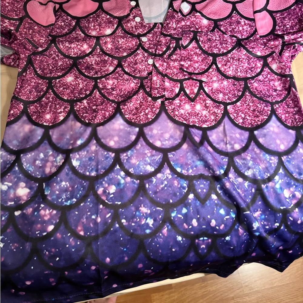 Pink to Purple Mermaid Scale Top